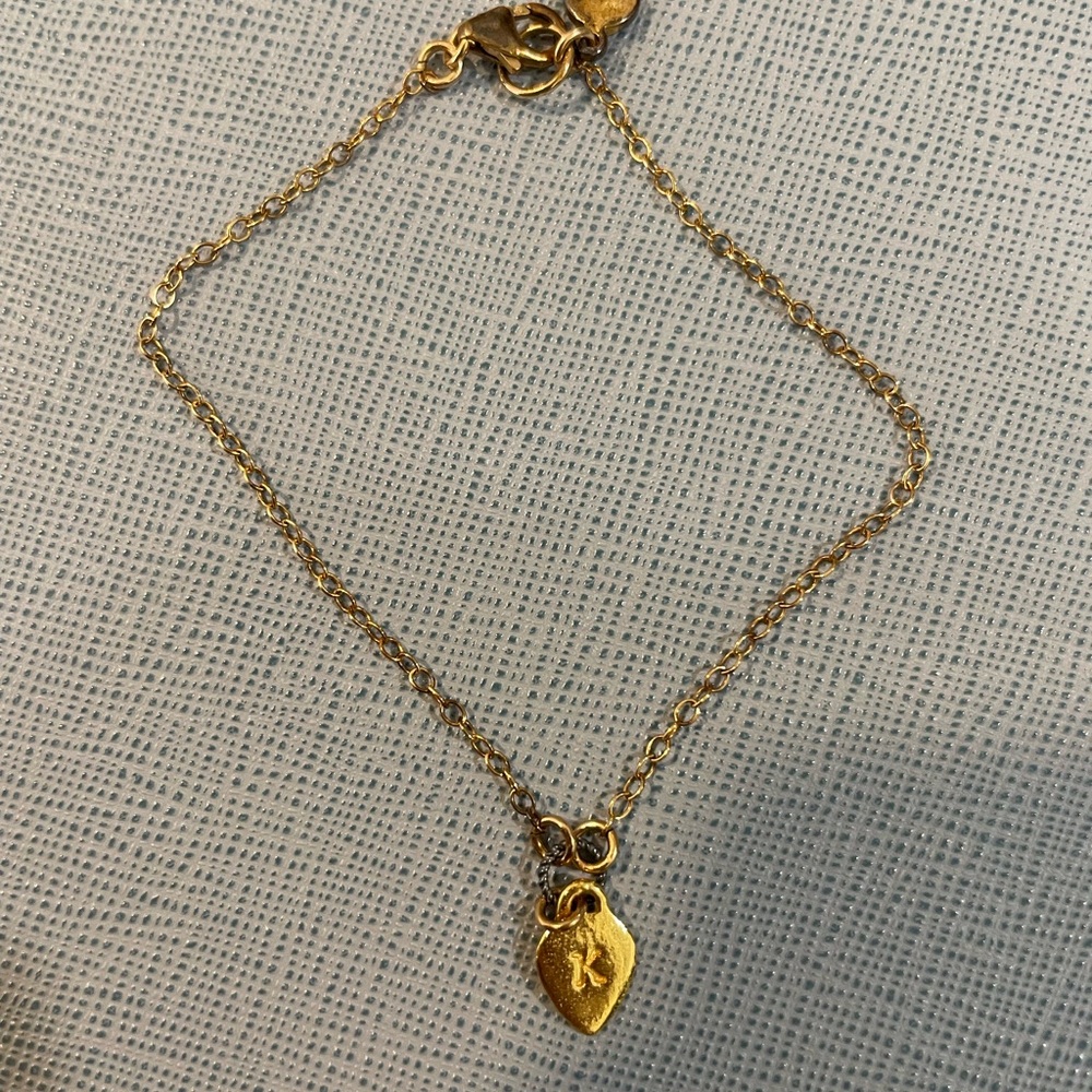 Gorjana Gold Chain Bracelet “k”